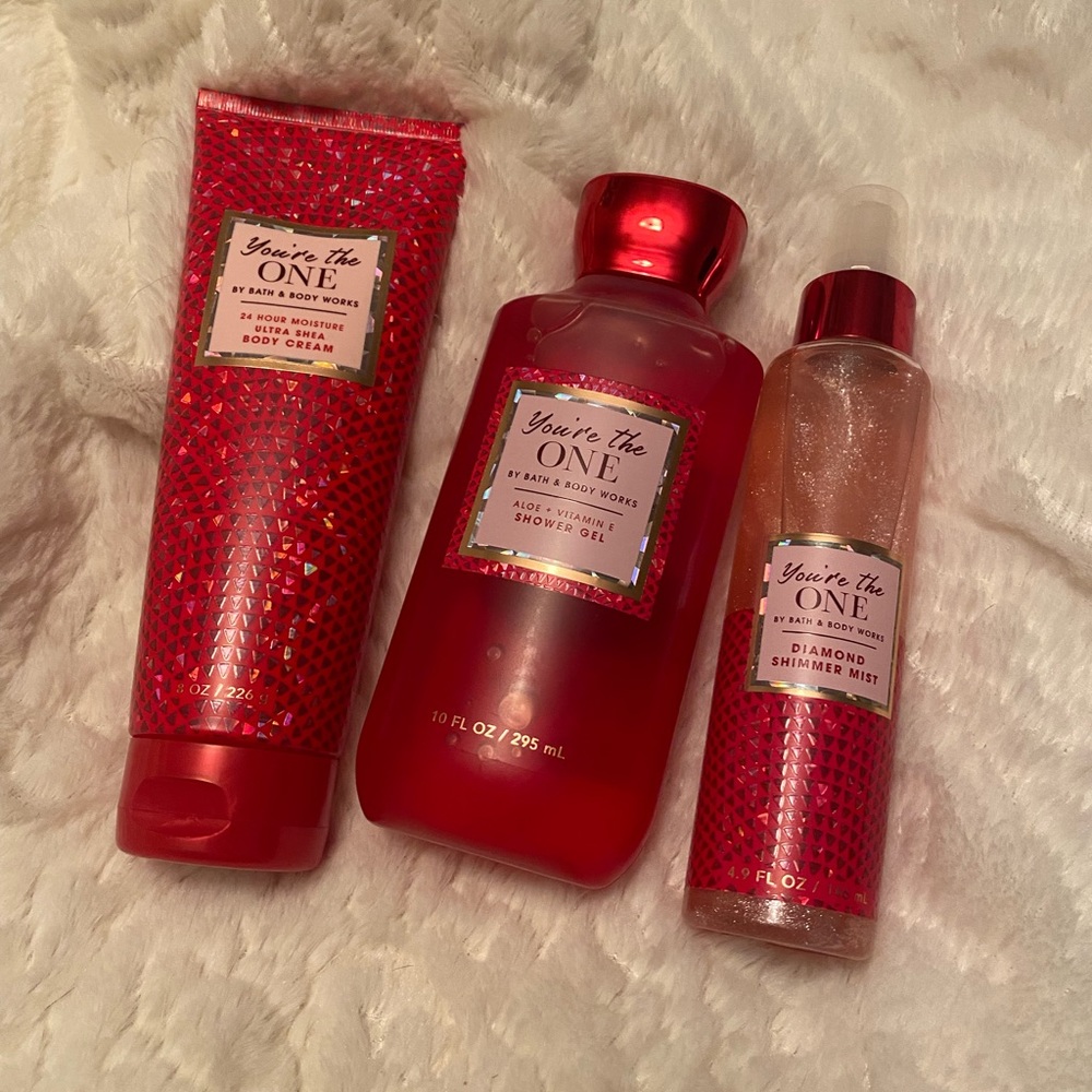Bath and Body. You’re the One body cream, shower gel and shimmer mist. New.
